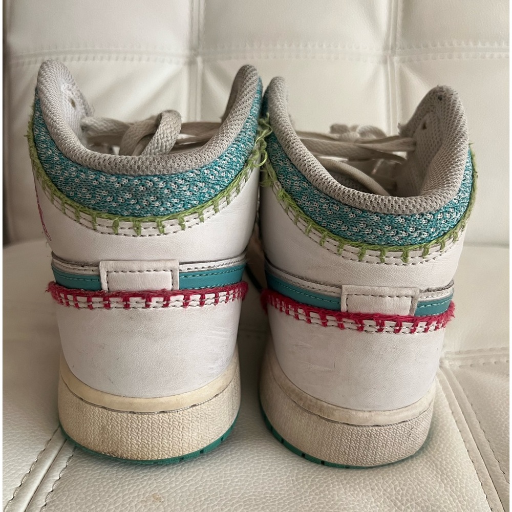 Nike Air Jordan White Multi Sneakers Size US 4.5 Y Kids - Picture 3 of 9